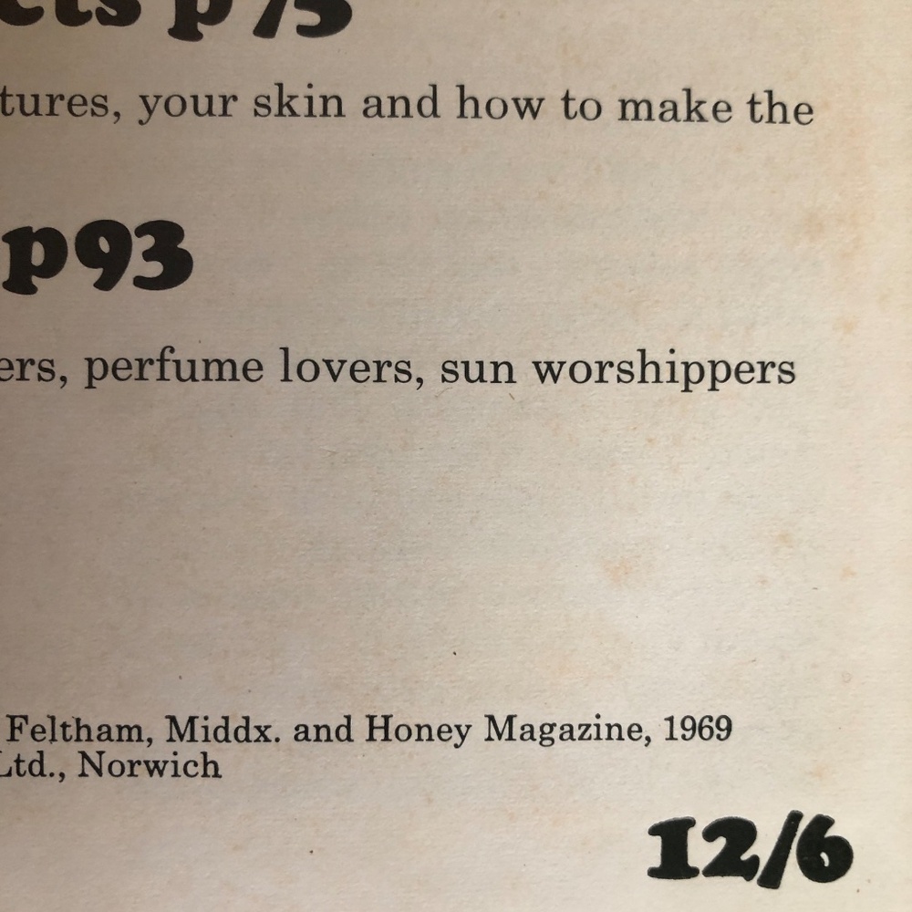RARE VTG 1969 HONEY (Magazine) Book of Beauty HC~The Daily Mirror~ England - Picture 3 of 9